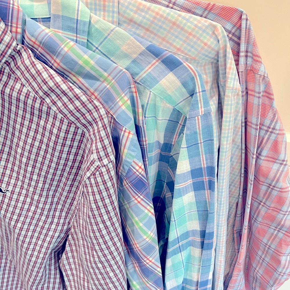 Vineyard Vines XL Whale men’s button down shirts/Lot of 5 shirts!